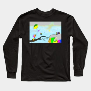 Baby bird named Avalon is getting ready to fly 🎈 Long Sleeve T-Shirt